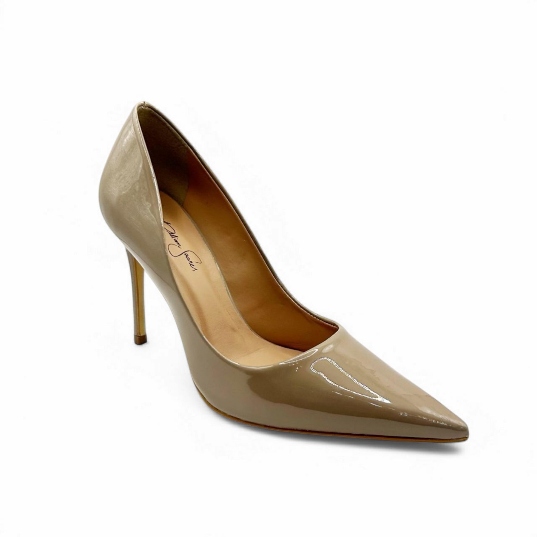 Scarpin Cinza Taupe Verniz - Lilian Soares