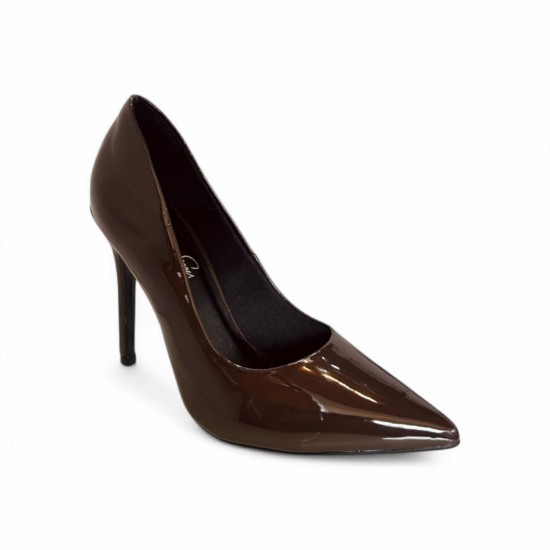 Scarpin Marrom Escuro Verniz Salto Alto - Lilian Soares