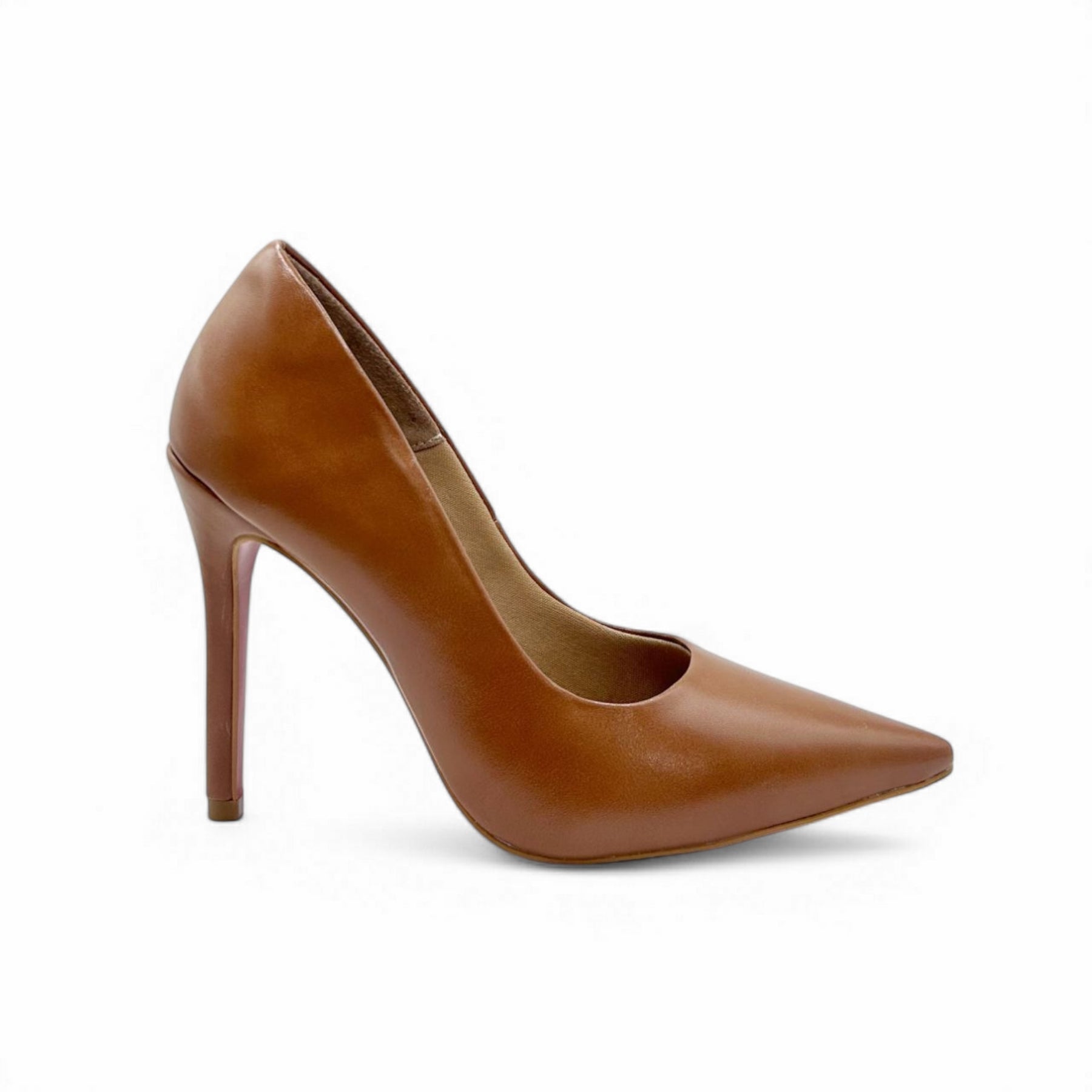 Scarpin Terracota com Sola Vermelha Salto Alto - Lilian Soares
