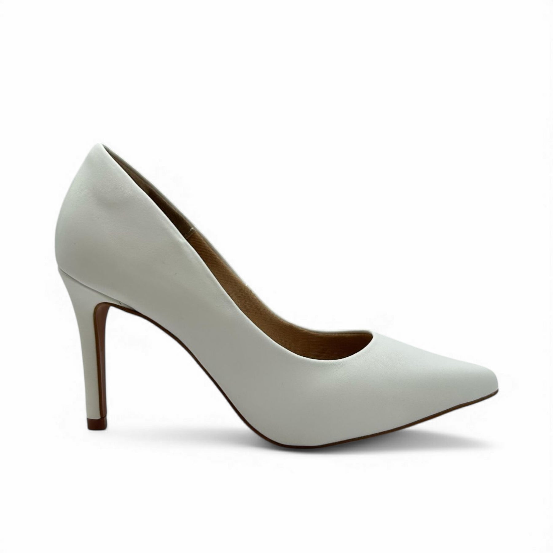 Scarpin Branco Salto Baixo - Lilian Soares