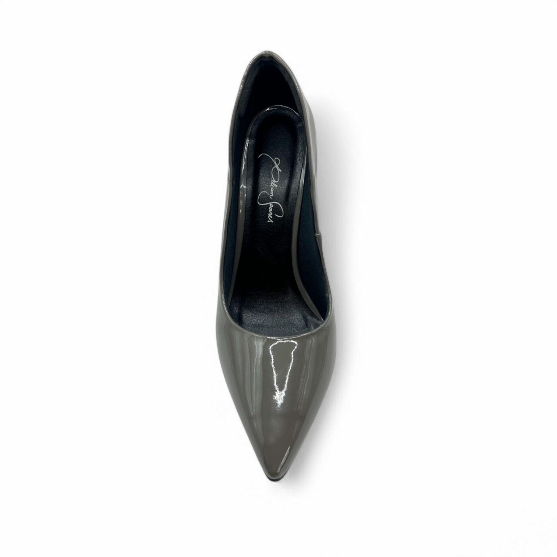 Scarpin Cinza Grafite Verniz Salto Alto - Lilian Soares