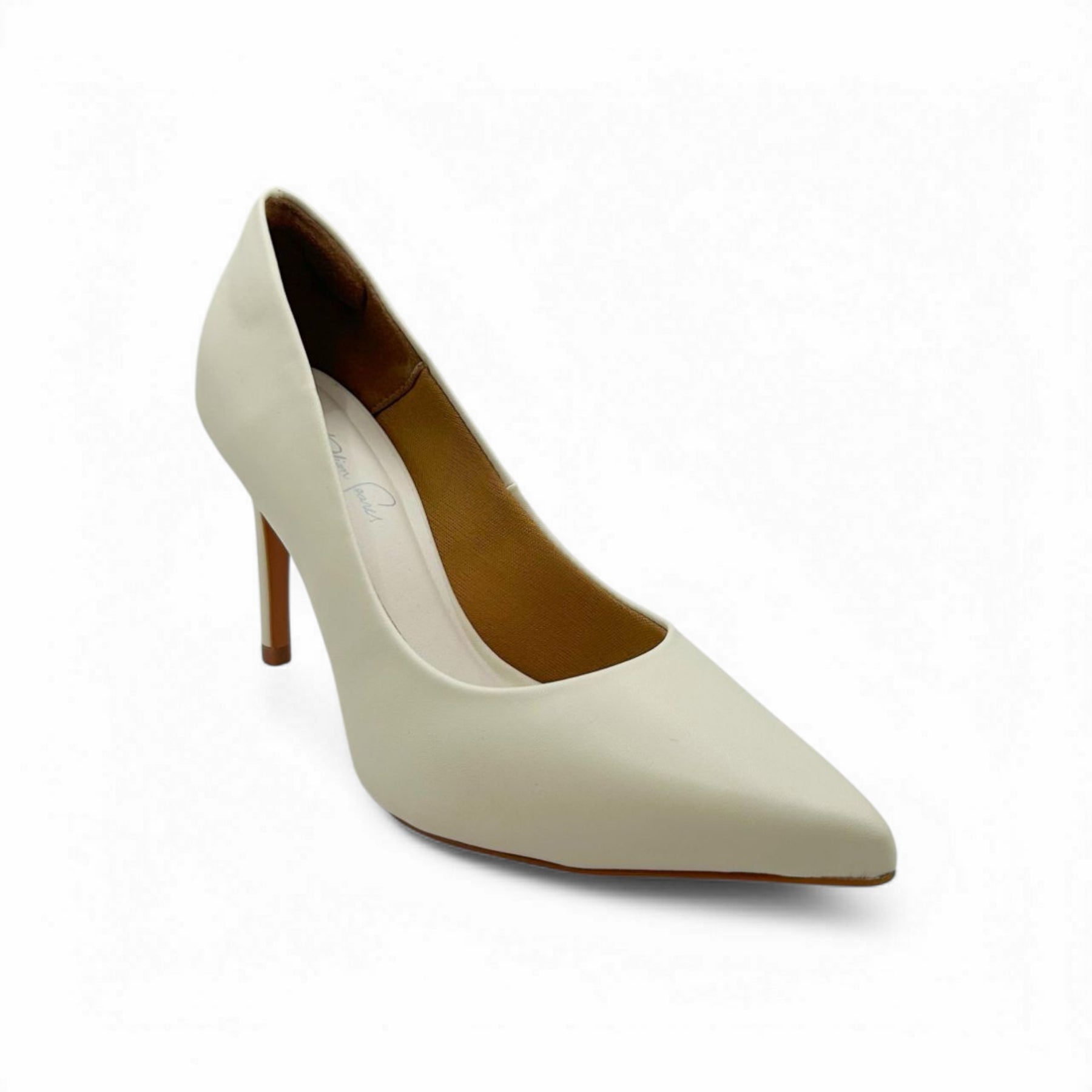 Scarpin Off White Salto Baixo - Lilian Soares