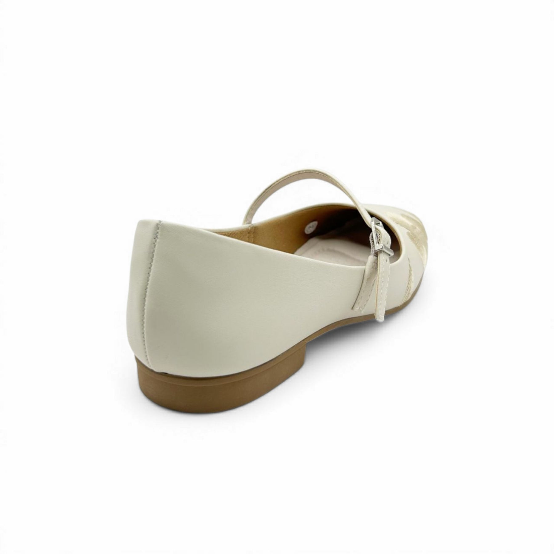 Sapatilha Off White com Bordado Floral - Lilian Soares