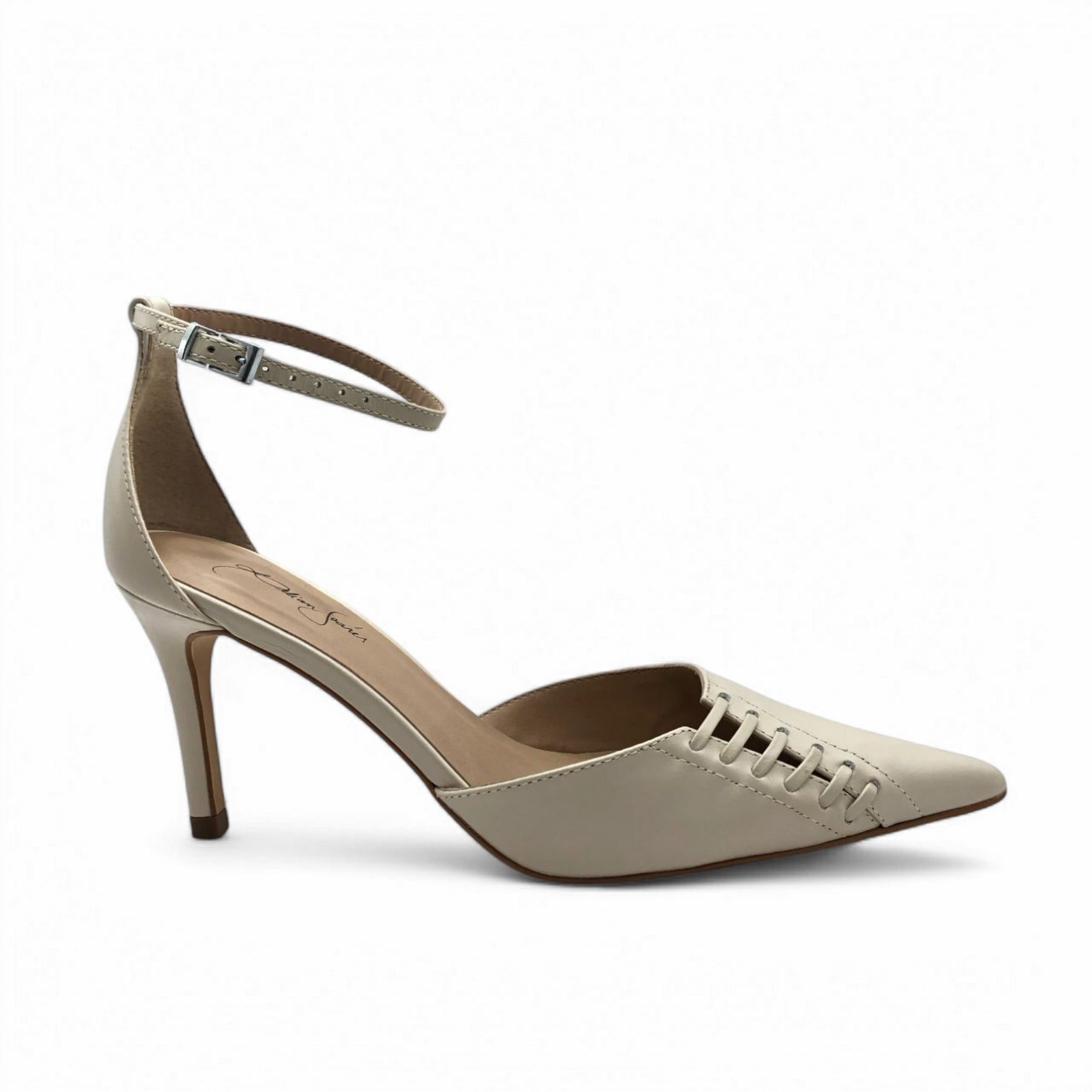 Scarpin Chanel Corset Off White Salto Baixo - Lilian Soares