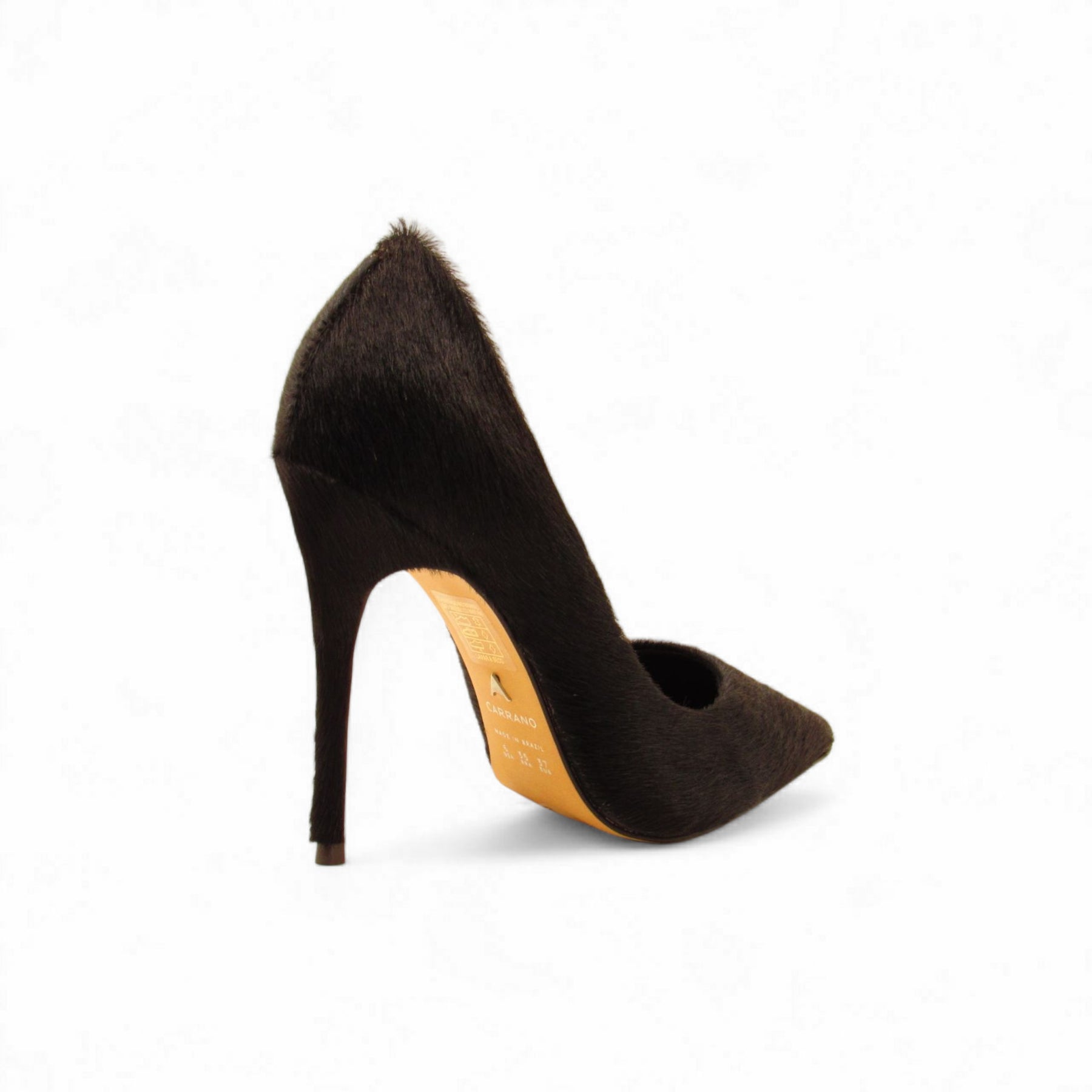 Scarpin Marrom Escuro com Pelos Carrano - Lilian Soares