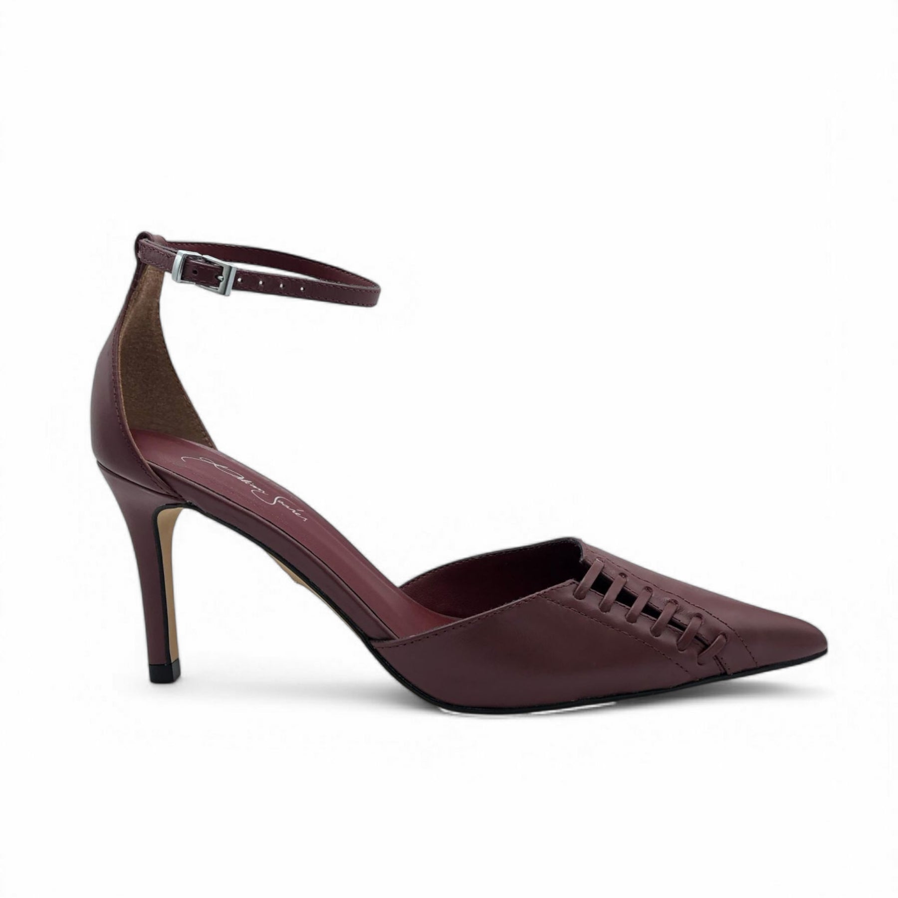 Scarpin Chanel Corset Cereja Salto Baixo - Lilian Soares