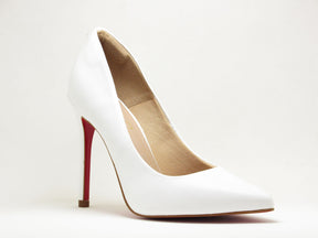 Scarpin Novo Branco com Sola Vermelha - Salto 11cm - Lilian Soares