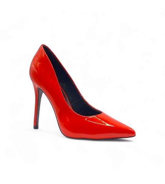 Scarpin Vermelho Verniz com Sola Preta - Salto 11cm - Lilian Soares