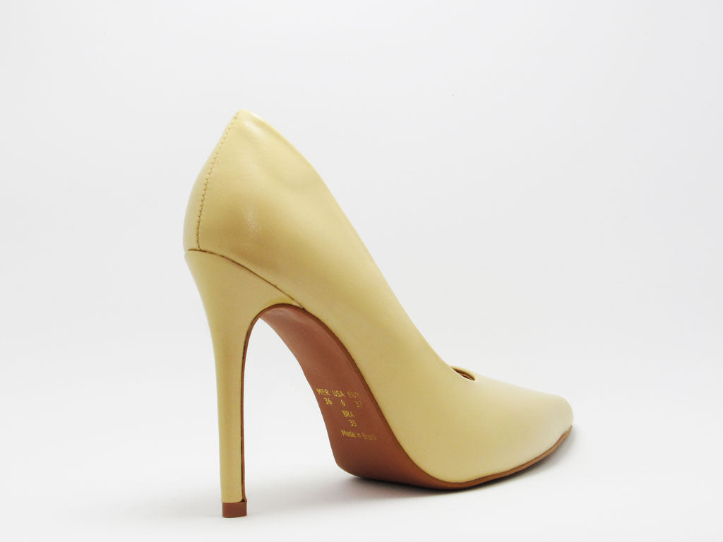 Scarpin Nude Creme Salto Alto Lilian Soares