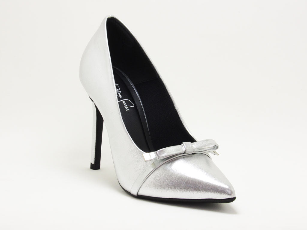 Scarpin Prata com Laço