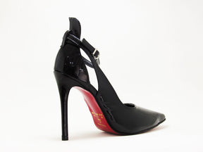 Scarpin Preto Verniz com Tornozeleira