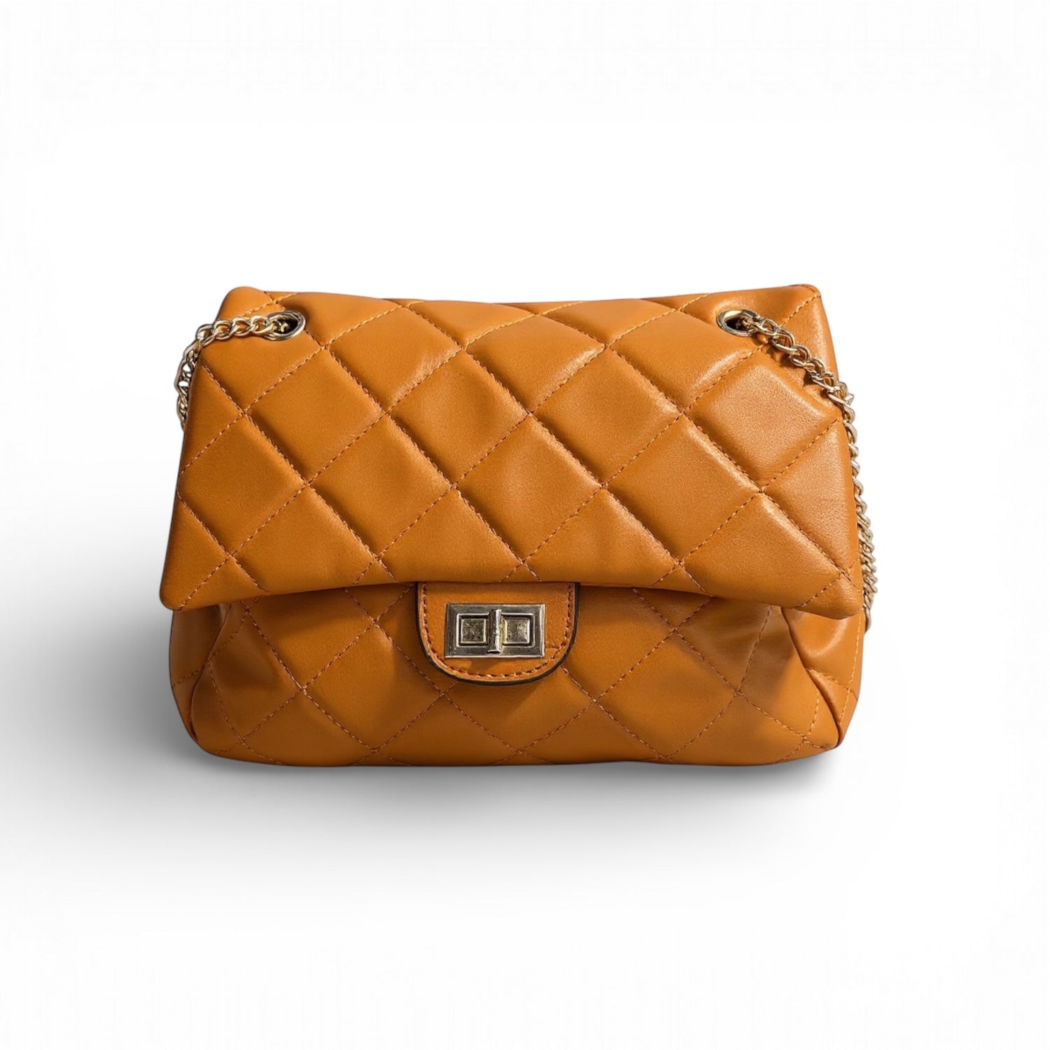 Bolsa Caramelo com Metalassê - Lilian Soares