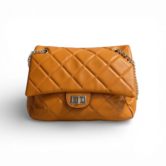 Bolsa Caramelo com Metalassê - Lilian Soares