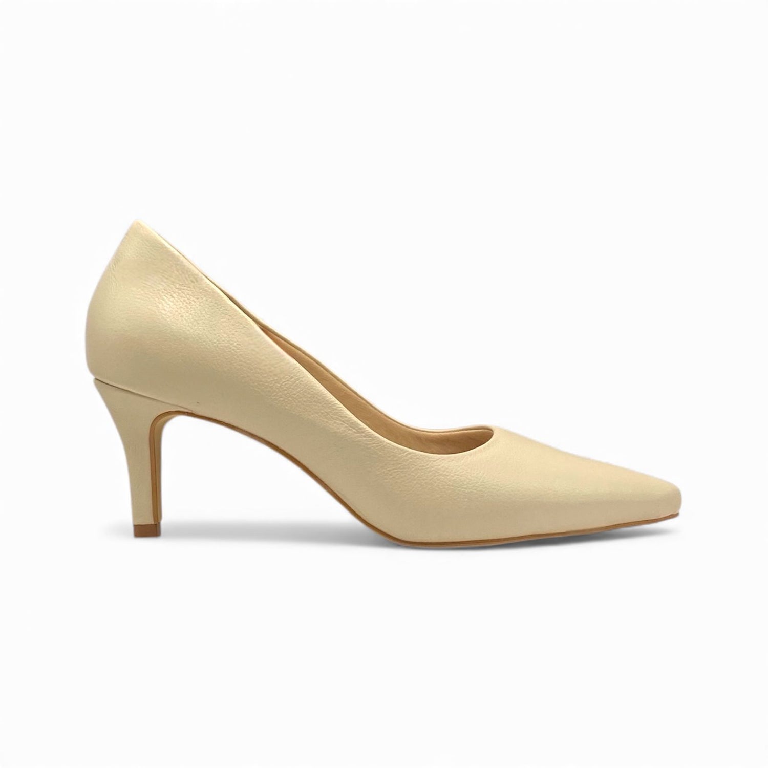 Scarpin Off White Couro Essencial Salto 5 cm - Lilian Soares