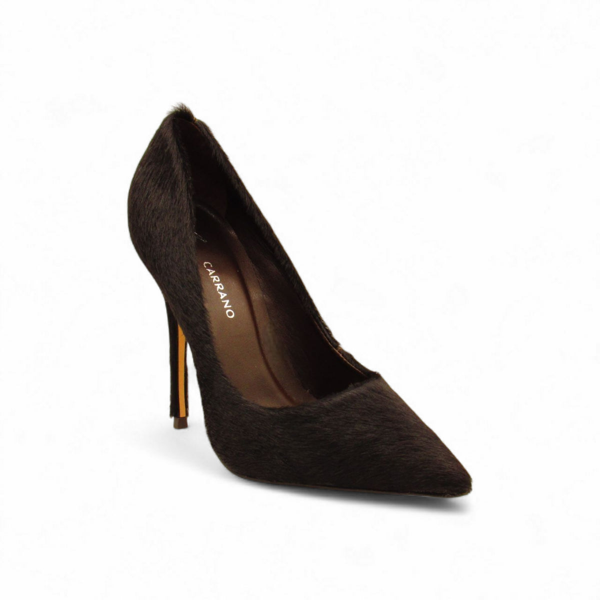 Scarpin Marrom Escuro com Pelos Carrano - Lilian Soares