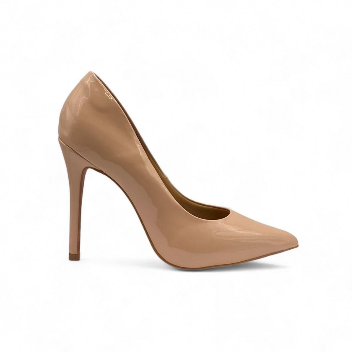 Scarpin Nude Verniz com Sola Vermelha Salto 11cm - Lilian Soares