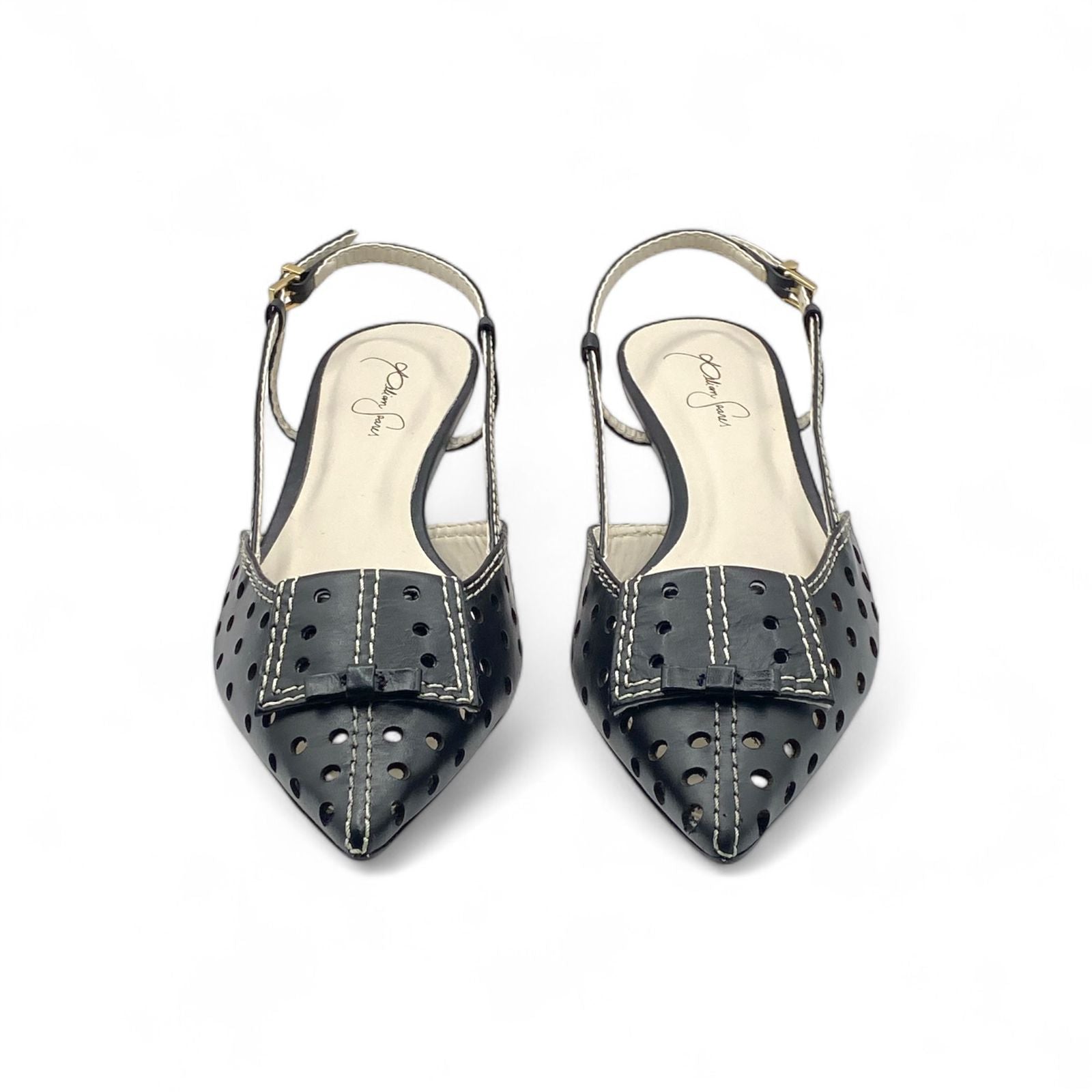 Scarpin Slingback Poa Preto - Lilian Soares