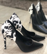 Scarpin Preto  Animal Print - Lilian Soares