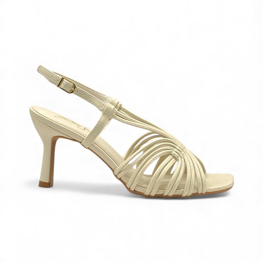 Sandália Off Whote Salto Geométrico - Lilian Soares