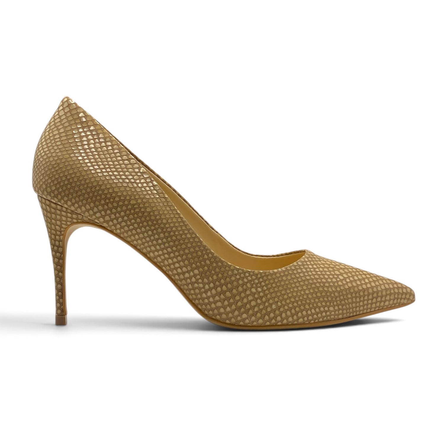 Scarpin Premium Nude Texturizado em Couro Lilian Soares