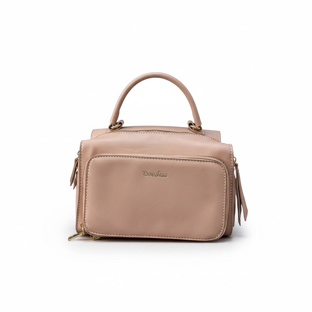 Bolsa Rosa com Dois Compartimentos - Lilian Soares