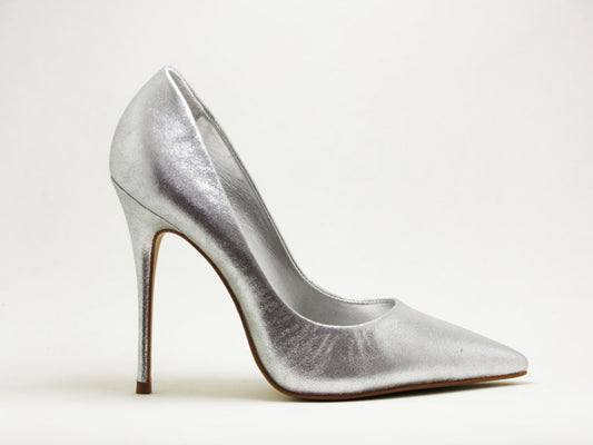 Scarpin Prata Metalizado Carrano - Lilian Soares