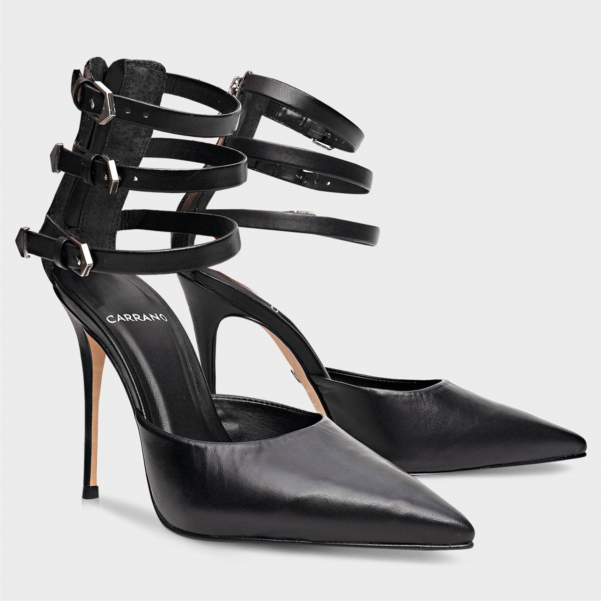 Scarpin Chanel Preto Fivelas Carrano - Lilian Soares - LS