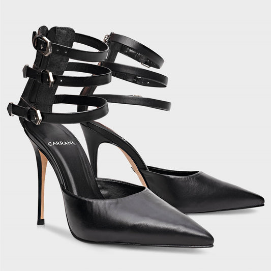 Scarpin Chanel Preto Fivelas Carrano - Lilian Soares - LS