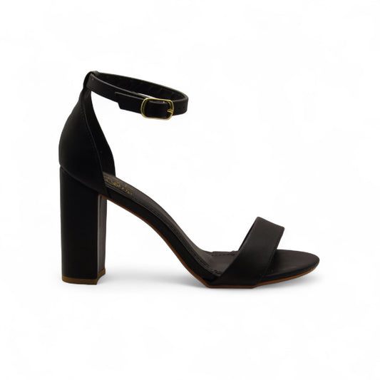 Sandália Gisele Preta Salto Bloco - Lilian Soares