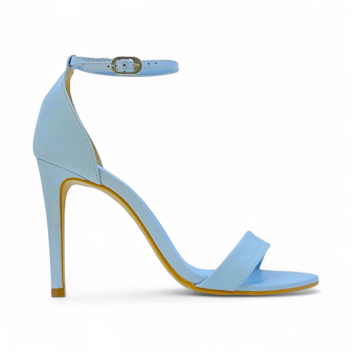 Sandália Gisele Baby Blue em Couro - Lilian Soares