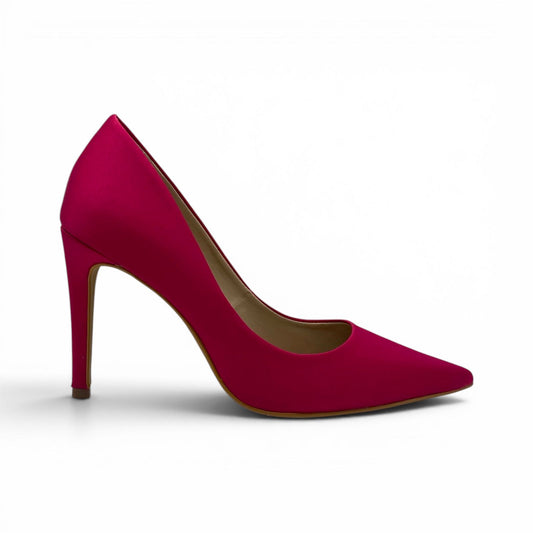 Scarpin Cetim Pink Salto Alto Lilian Soares