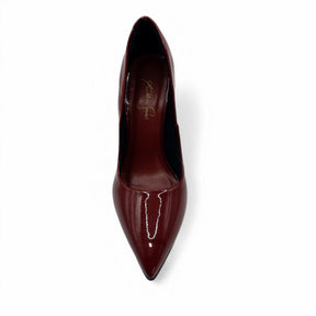 Scarpin Bordo Verniz Salto Alto - Lilian Soares