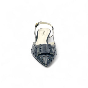 Scarpin Slingback Poa Preto - Lilian Soares