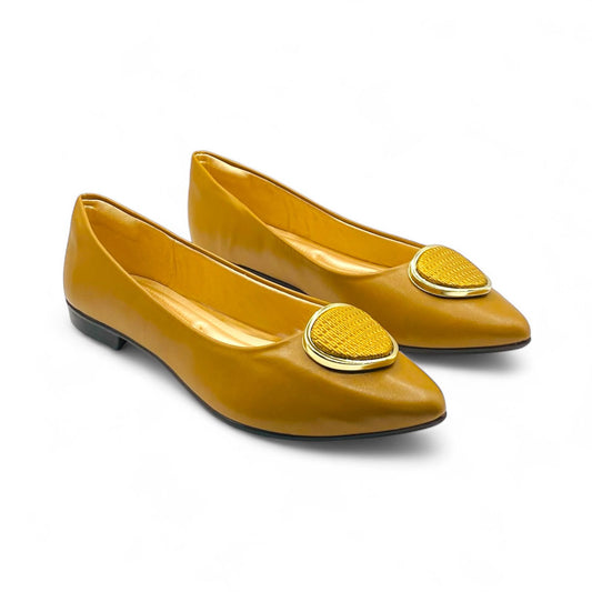 Sapatilha Capuccino Fivela Bronze - Lilian Soares