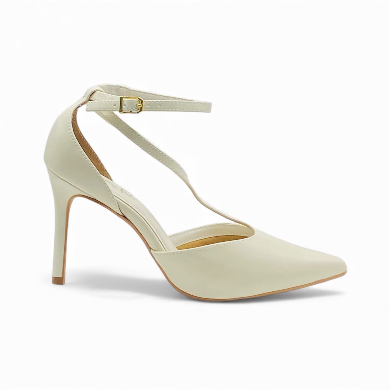 Scarpin Off White com Tornozeleira - Lilian Soares