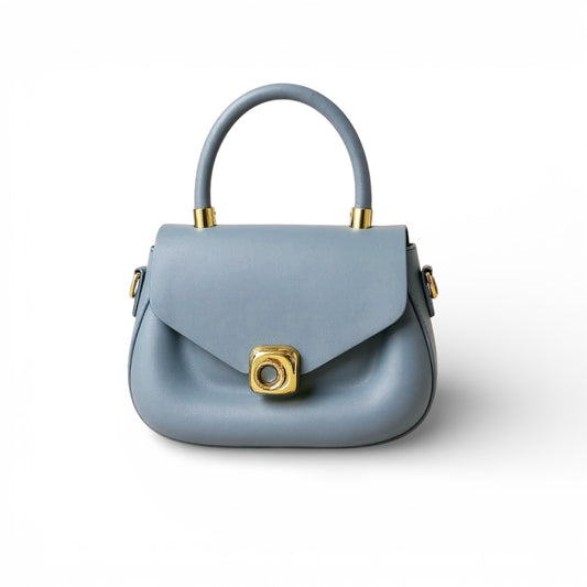 Bolsa Baú Azul Pequena - Lilian Soares