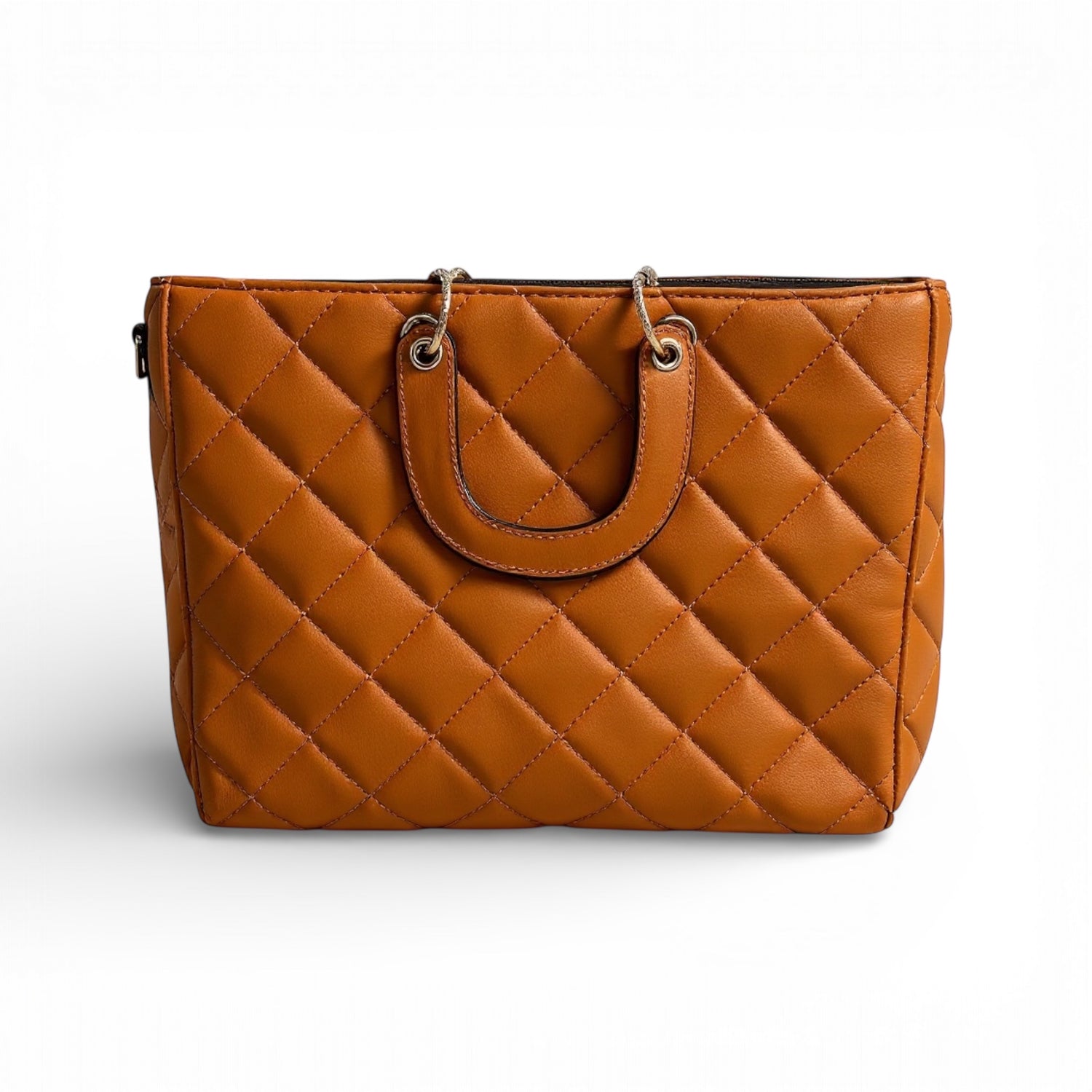 Bolsa Caramelo Maleta com Metalassê - Lilian Soares