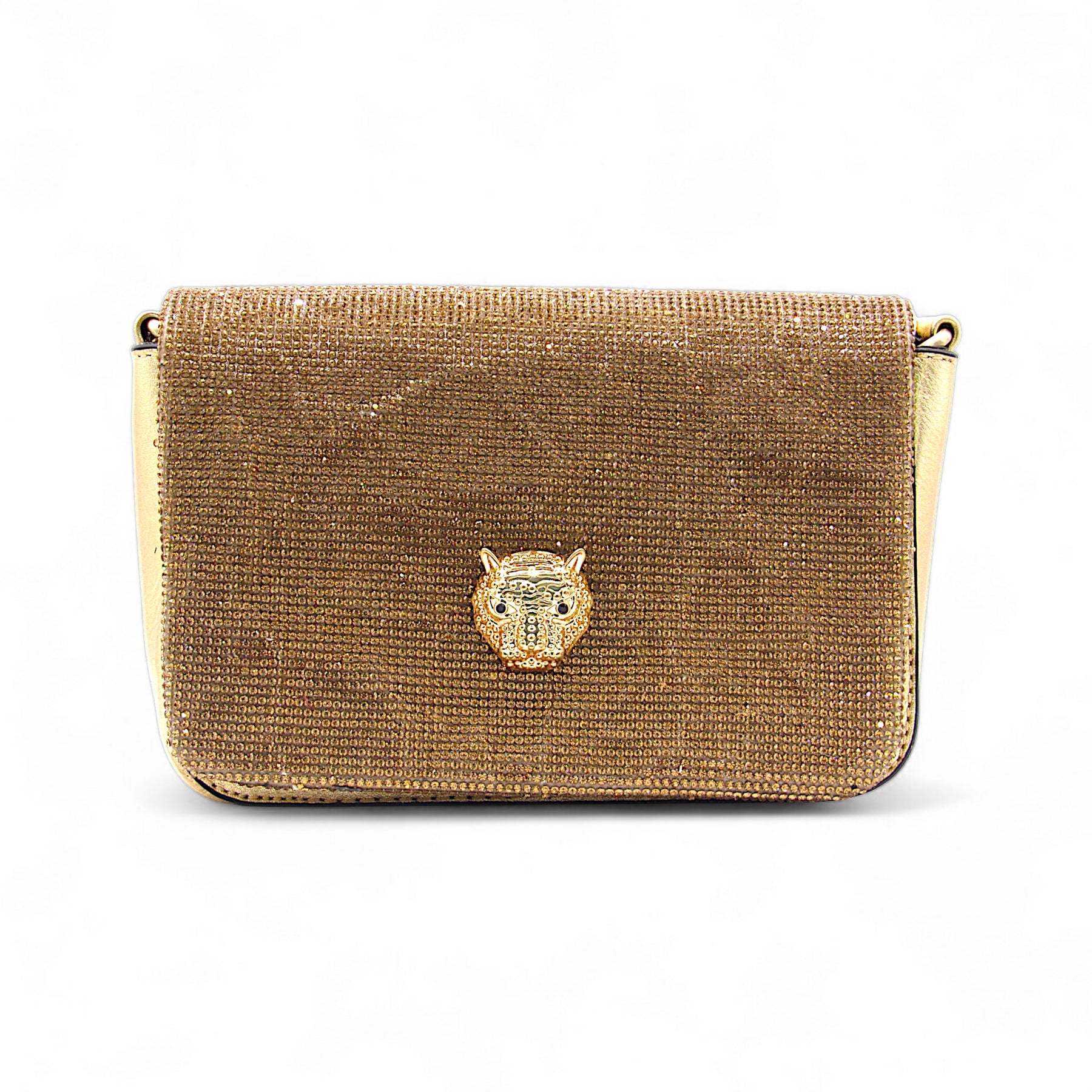 Bolsa de Couro Cobre com Strass - Lilian Soares