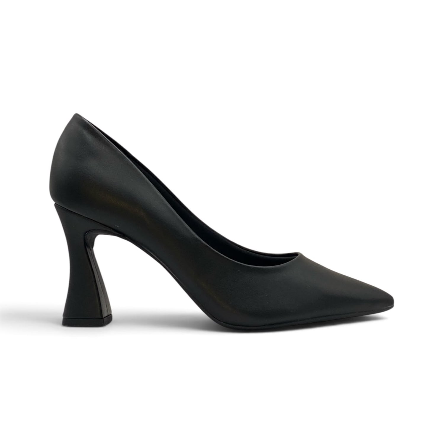 Scarpin Preto Salto Bloco Geométrico