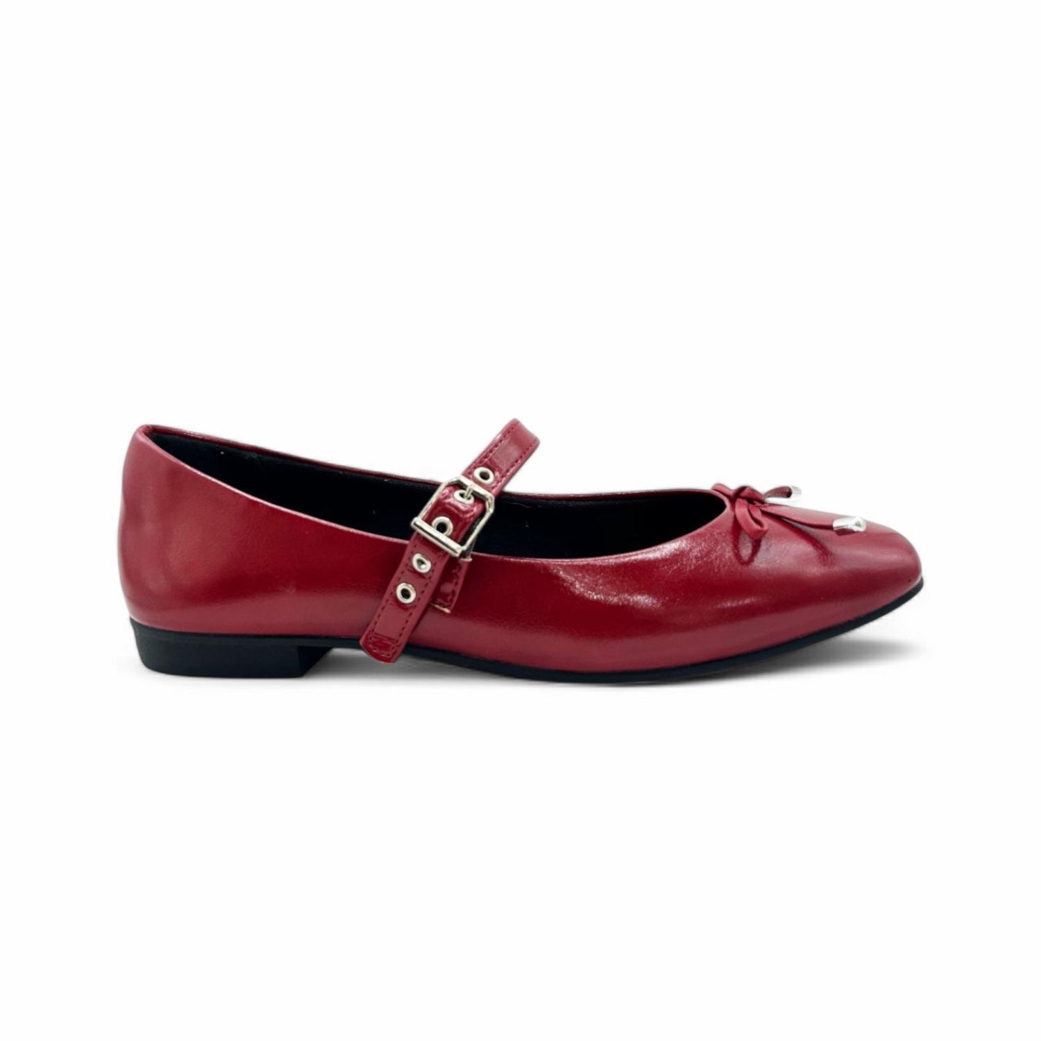Sapatilha Vermelho Cereja com Laço - Lilian Soares