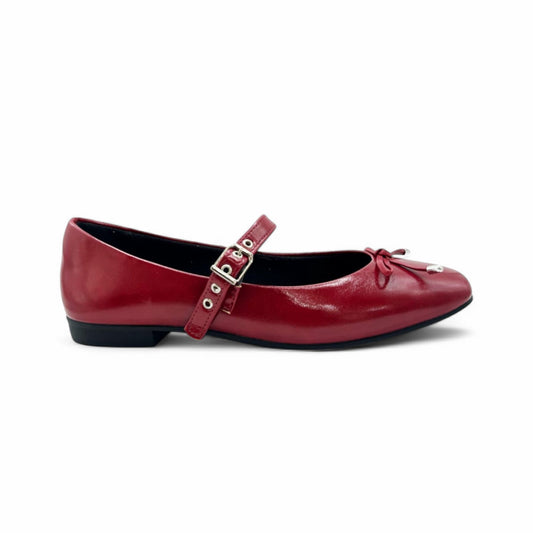 Sapatilha Vermelho Cereja com Laço - Lilian Soares