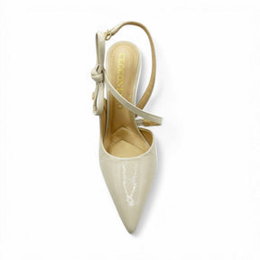 Scarpin Chanel Off White com Laço Cecconello - Lilian Soares