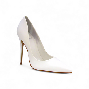 Scarpin New Branco Couro Carrano - Lilian Soares