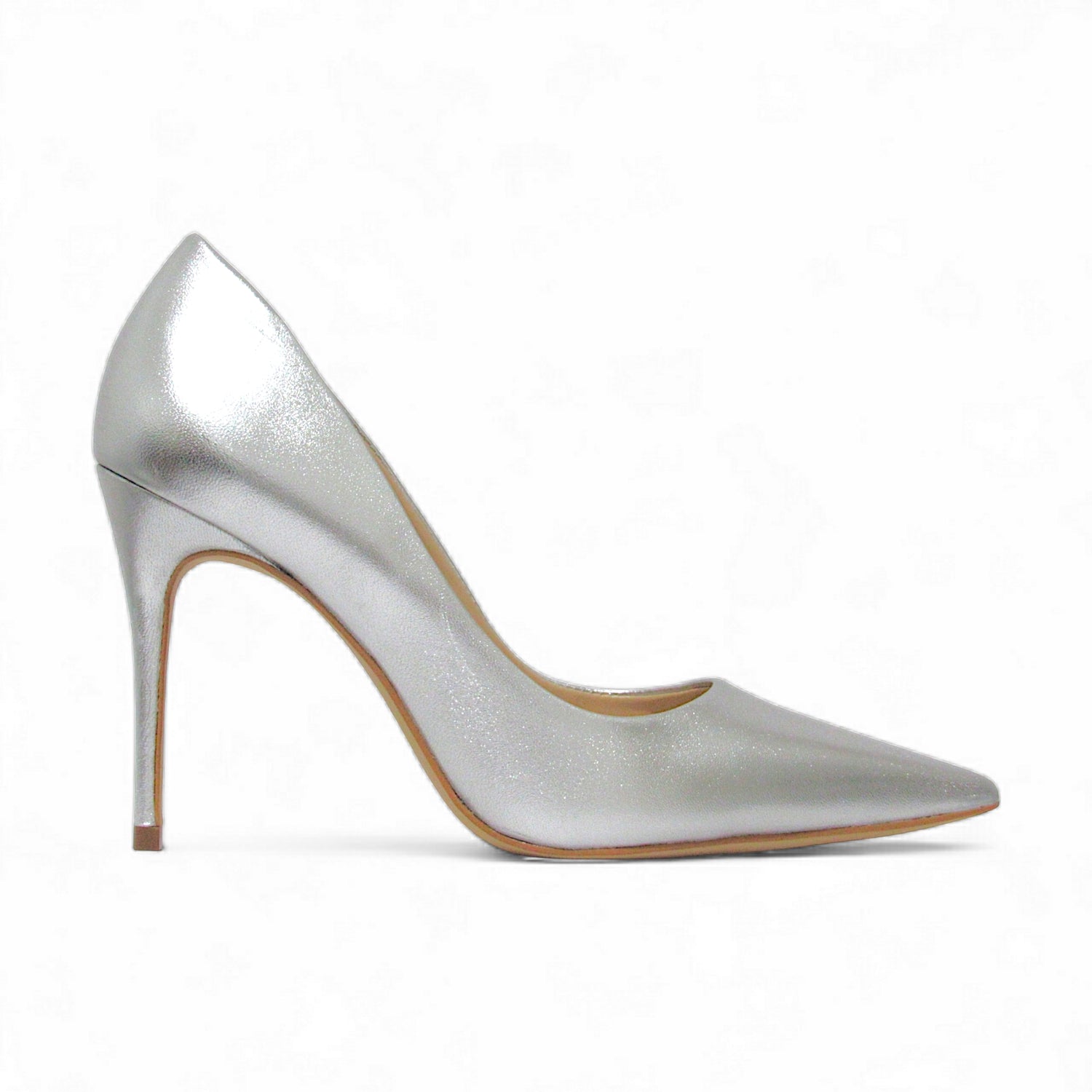 Scarpin Prata em Couro Salto Alto Premium - Lilian Soares