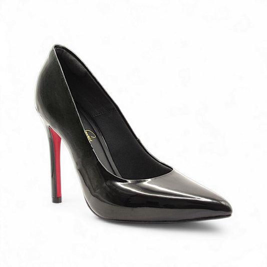 Scarpin Novo Preto Verniz com Sola Vermelha - Salto 11cm - Lilian Soares