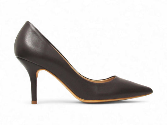 Scarpin Marrom Escuro Salto Baixo Premium - Lilian Soares