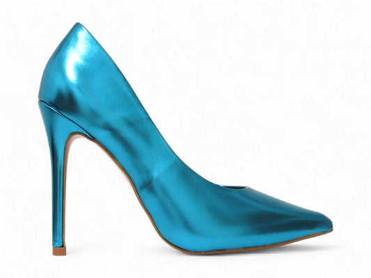Scarpin Azul Metalizado Lilian Soares