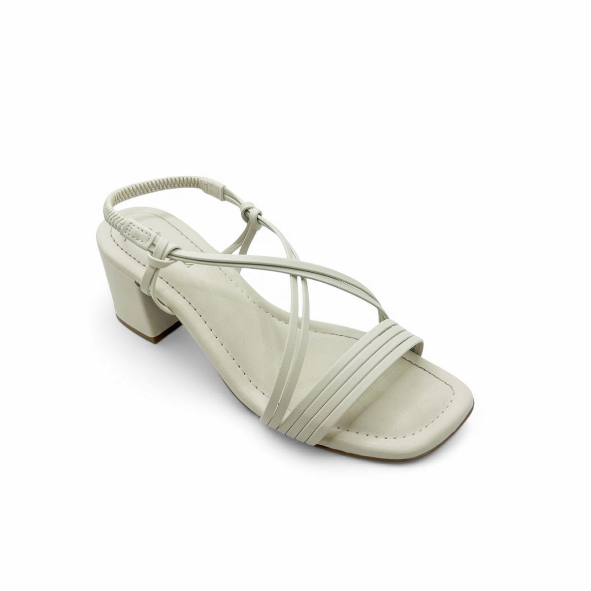 Sandália Off White Salto Bloco - Lilian Soares