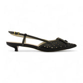 Scarpin Slingback Poa Preto - Lilian Soares