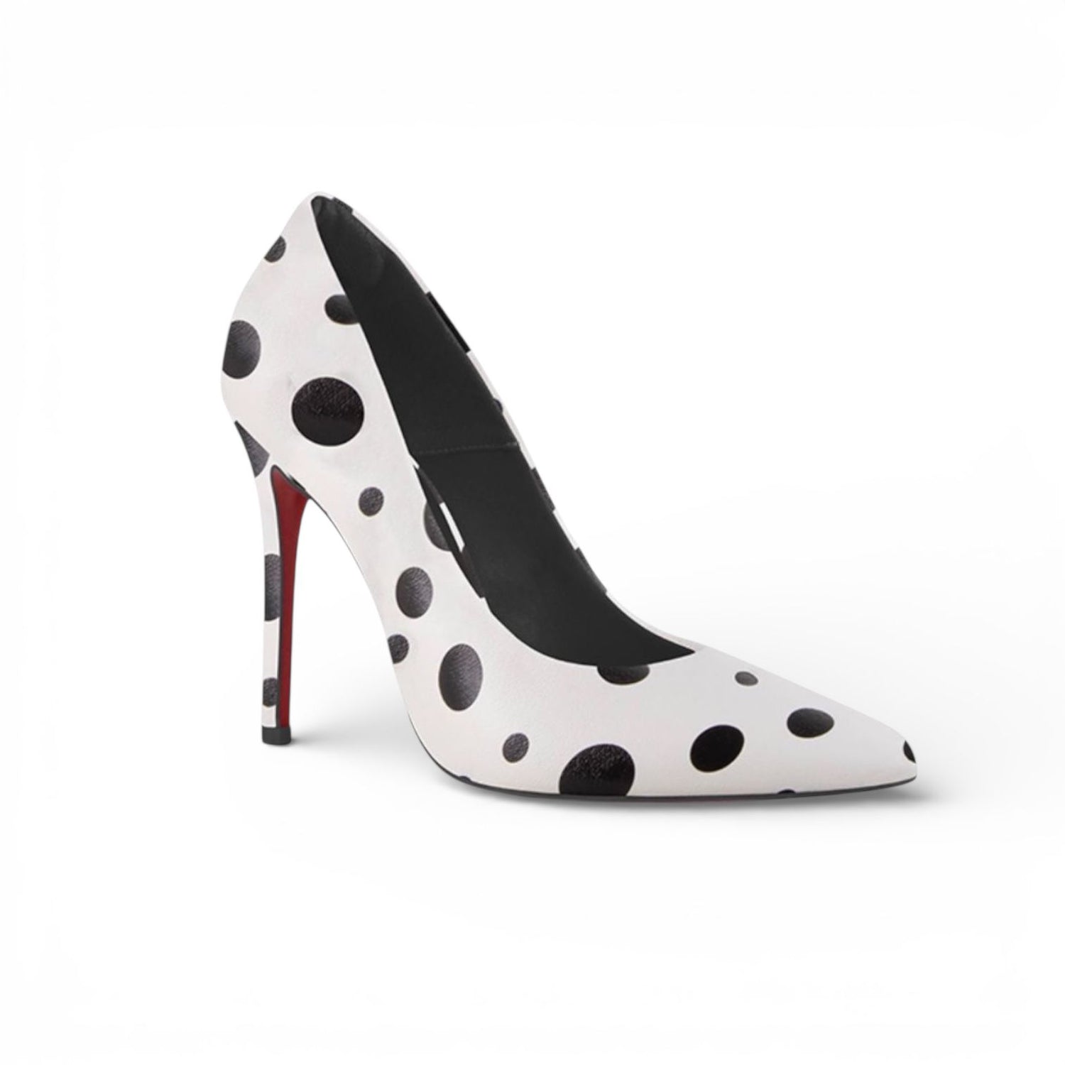 Scarpin Poa Branco e Preto Alto - Lilian Soares